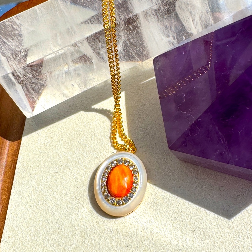 Natural Spondylus shell 🐚 necklace